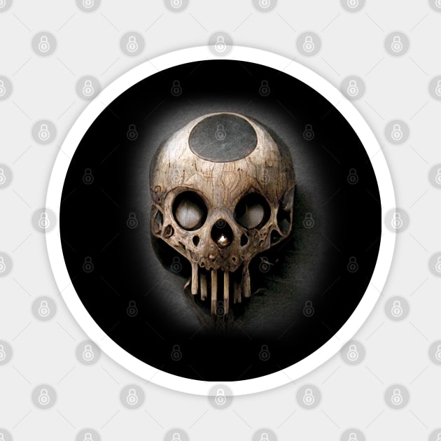 Ancient Alien Skull Artwork Magnet by maxdax